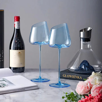 Blue Bird Wine Glass – Artistic Handcrafted Glassware for Red & White Wine